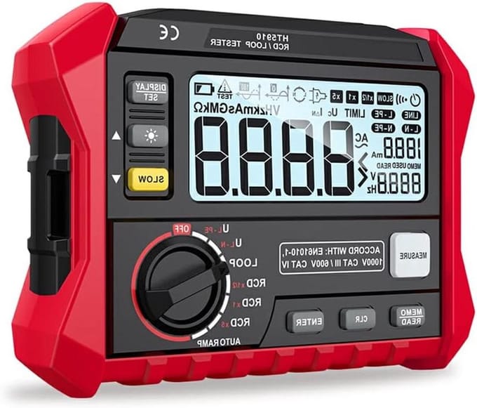 Weerstandstester - Isolatiemeter Megger - Elektrisch Inspecteren - Opslag 1000 Resultaten - CAT III 1000V - Grijs