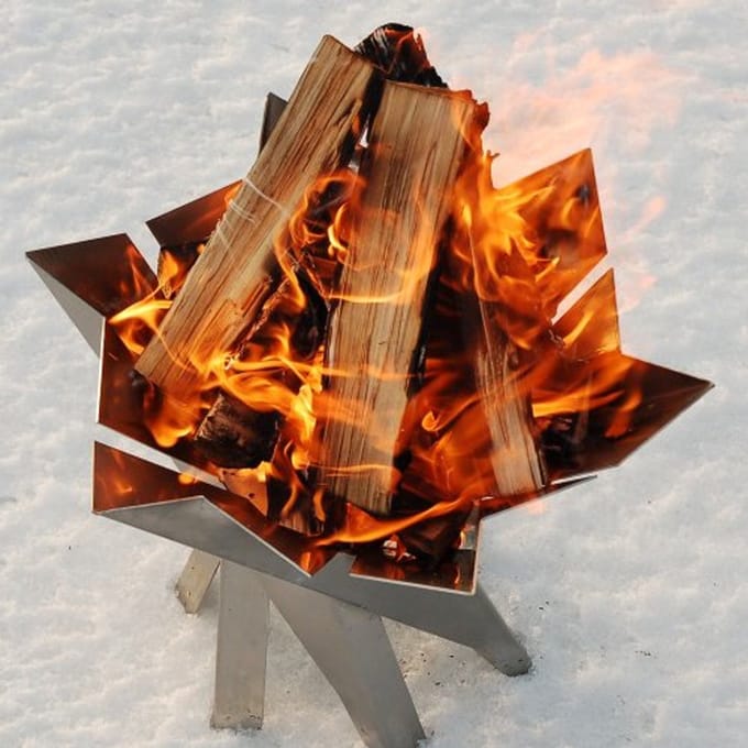 Design Vuurkorf voor Tuin en Terras - Ruw Staal - Ø 45,5 cm