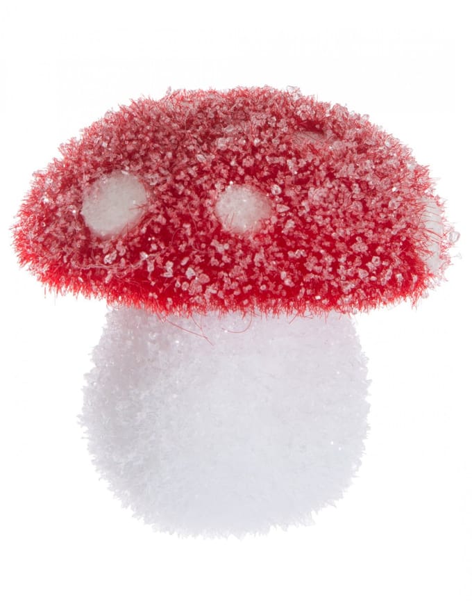 JJA - Paddestoel decoratie met stippen 8 cm rood en wit