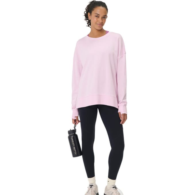 Sweaty Betty After Class Longline Sweatshirt ROZE - Maat M