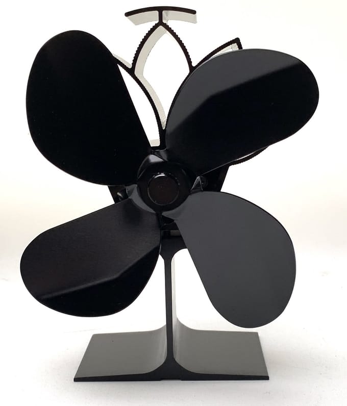 VuurZon Kachelventilator - warmte beveiliging in de voet