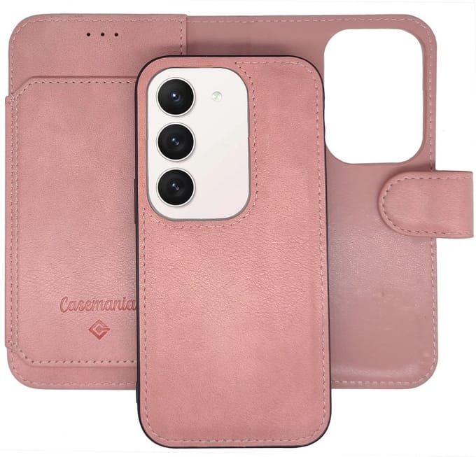 Cityhoesje–Bookcase 2in1–Geschikt voor–Samsung–Galaxy-A55 – Roze