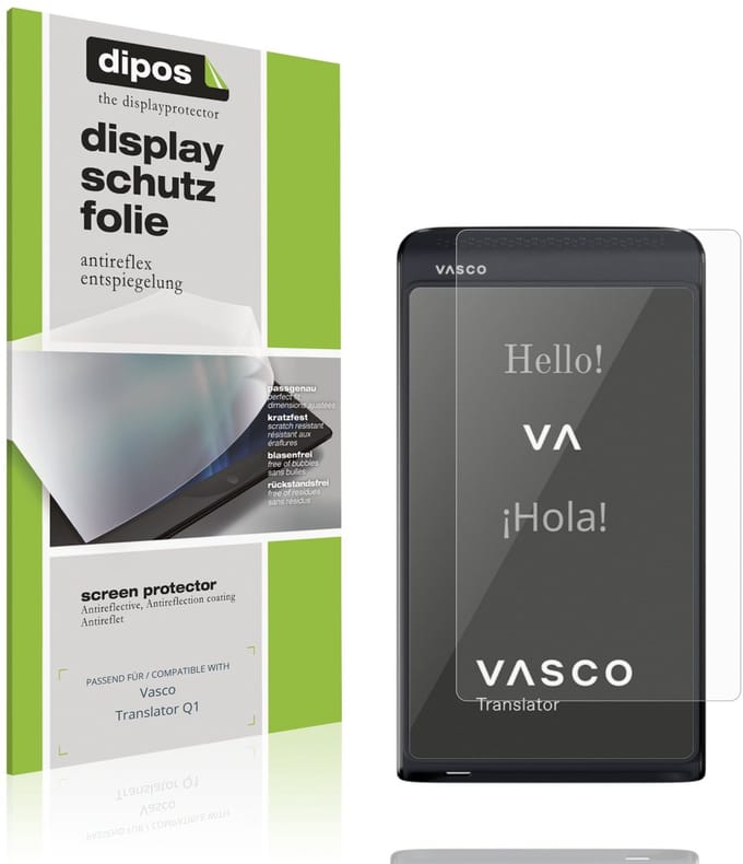 dipos – 4x Matte Beschermfolie geschikt voor Vasco Translator Q1 | Krasbestendige & antireflecterende Screenprotector Ultra-Thin