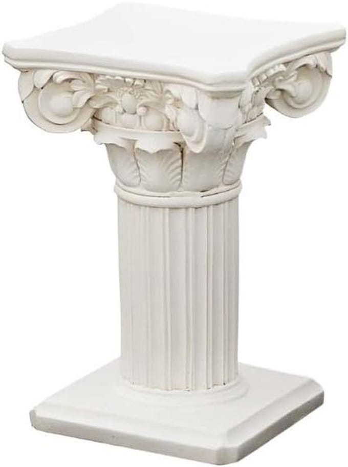 Romeinse Zuil - Decoratieve Pilaar - Ruimte Verfraaien - Verweerde Afwerking - Niet Gespecificeerd - Wit