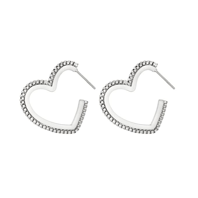 Yehwang Oorring Hart Ketting Zilver 289418-118