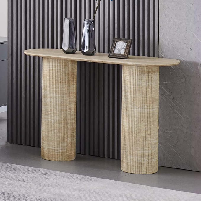 Milton & Oldbrook Wandtafel 120 cm Geneva Travertinlook