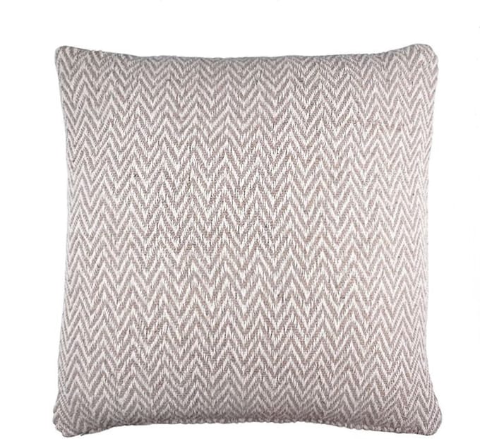 Linen & More - Sierkussen 'Zigzag' (45cm x 45cm, Taupe)