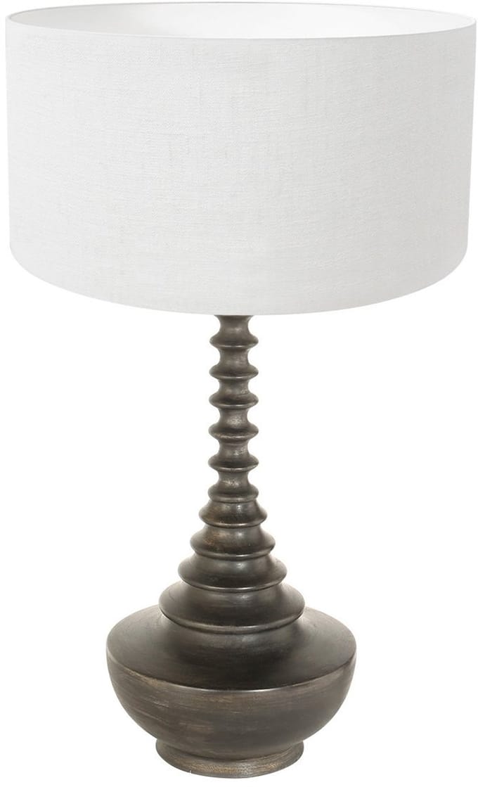 Anne Lighting tafellamp Bois - zwart - hout - 40 cm - E27 fitting - 3760ZW