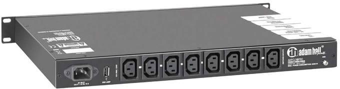 Adam Hall PCL 10 PRO Power Conditioner 19", met Volt- en Ampèremeter - Spanningstabilisatoren
