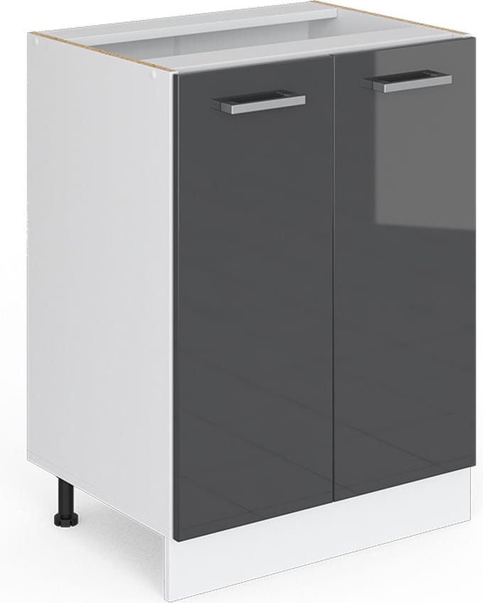 Vicco R-Line Keukenonderkast – 60 cm, WB Eik Antraciet Hoogglans