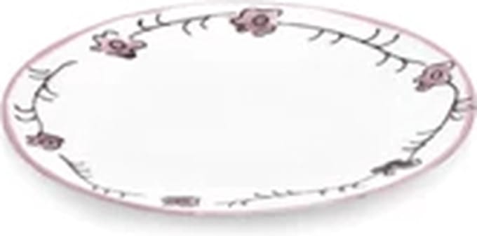 Serax Marni Midnight Flowers Dark Viola plat bord D16cm roze