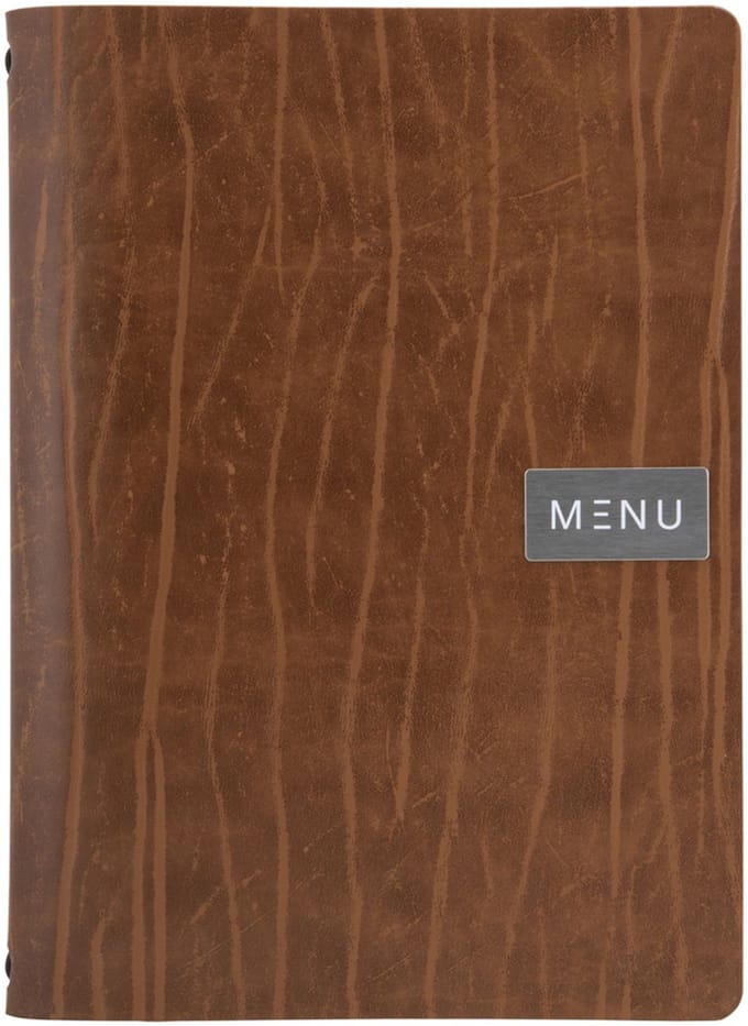 Securit® Menukaart | Menukaart map A5 Ruga lederen - bruin