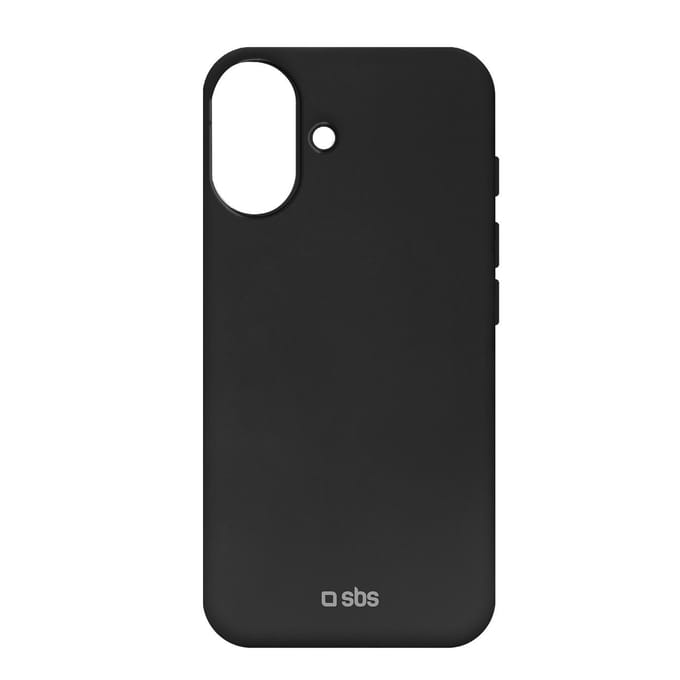 sbs mobile Cover Apple iPhone 16 Zwart Stootbestendig