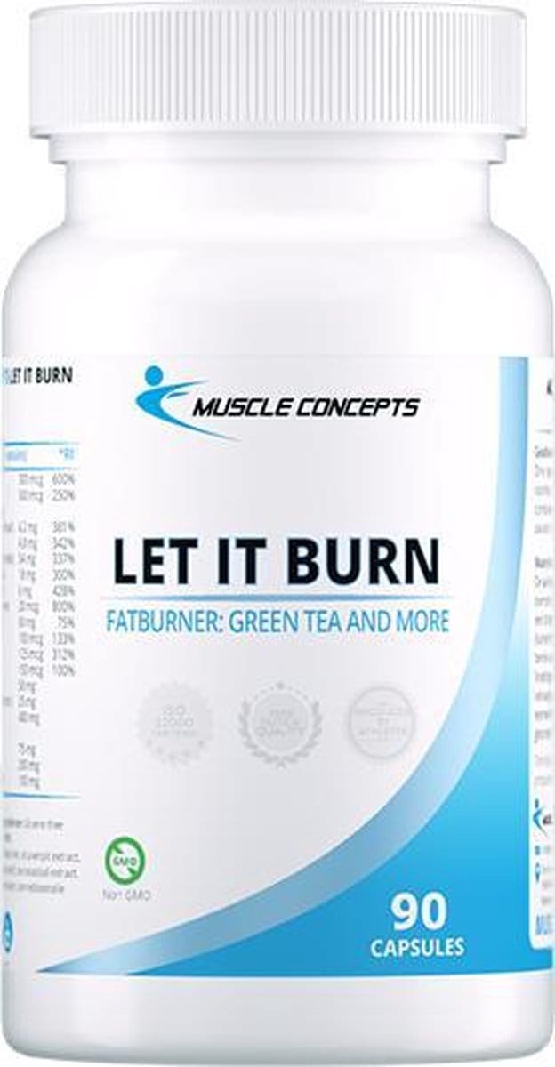 Let It Burn - Fatburner - vrouw & man - Groene Thee Extract - 90 capsules | Muscle Concepts