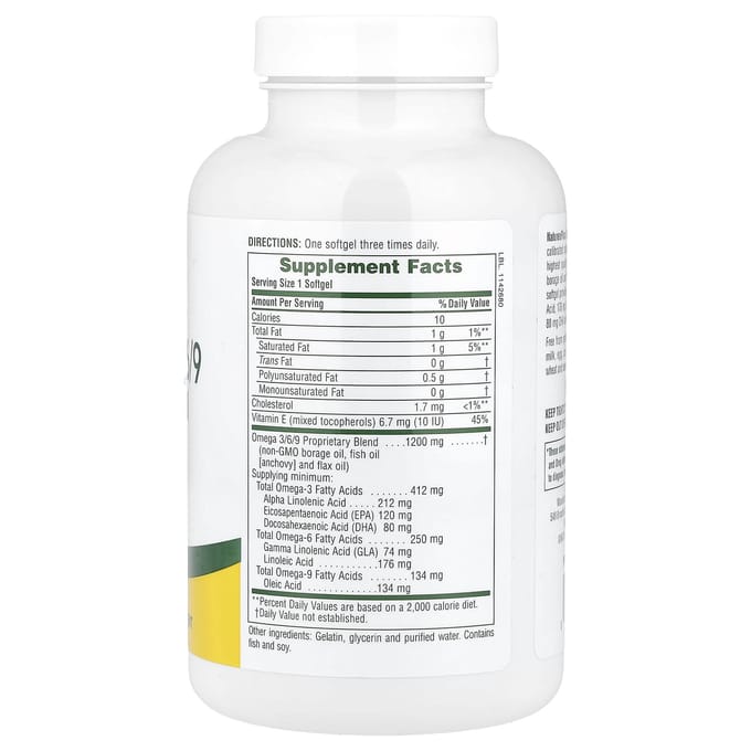 Ultra Omega 3/6/9, 120 Softgels