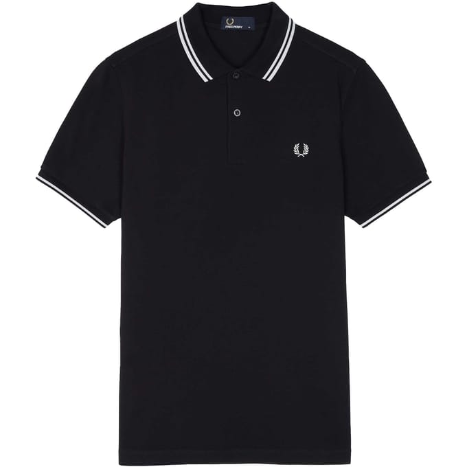 Fred Perry Polo Navy White - Maat L - Heren
