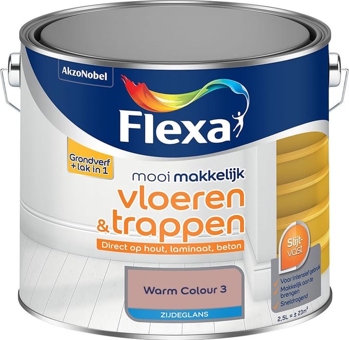 Flexa - Mooi Makkelijk Vloeren & Trappen Zijdeglans - Warm Colour 3 - Mengverf - 2,5 L