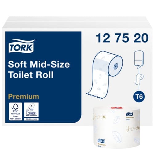 Tork 127520 Premium Toiletpapier T6 Mid-size 2-laags Wit 90m 27 Rollen (127520)