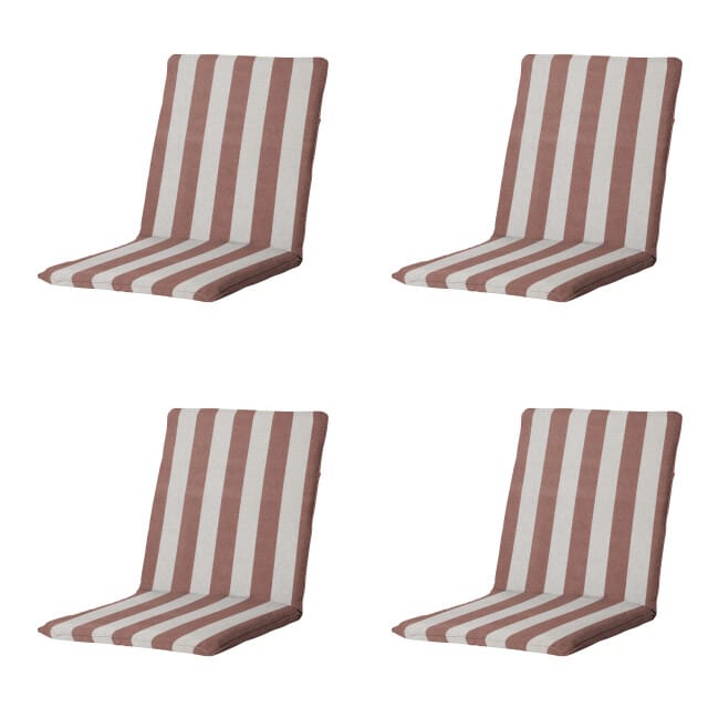Madison - Stapelstoelkussen Amora - Bruin - 97x49x5cm - Set van 4