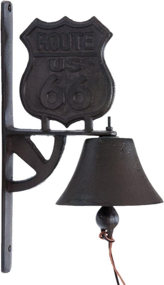 BMPdesign Gietijzeren deurbel Route 66 (bruin)