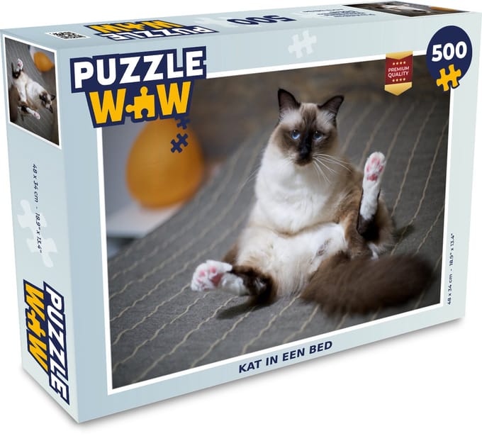 Puzzel Poes - Vacht - Bruin - Legpuzzel - Puzzel 500 stukjes