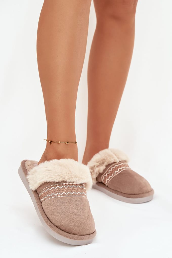 Cozy Stitch Slippers - Lichtbruin / 36/37