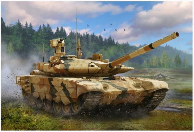 Zvezda Modelbouwpakket Militaire voertuigen - 5065 T-90MS Tank Plastic - 1:72 - Modelbouw