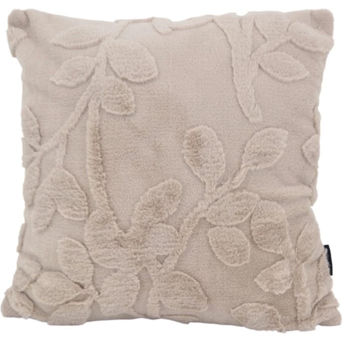 NOVÉE Furry plant beige | 45 x 45 cm | kussenhoes | polyester