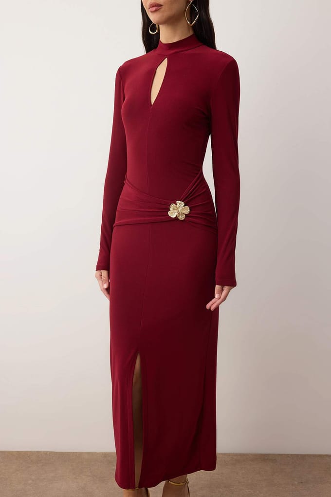 Dames rechte maxi lange chique/nacht bodycon jurk