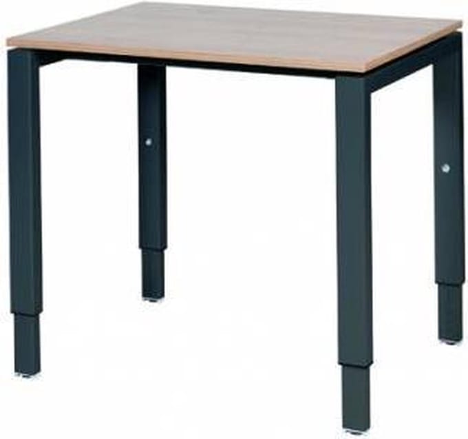 Verstelbaar Bureau - Domino 80x60 Havana Kersen - zwart frame