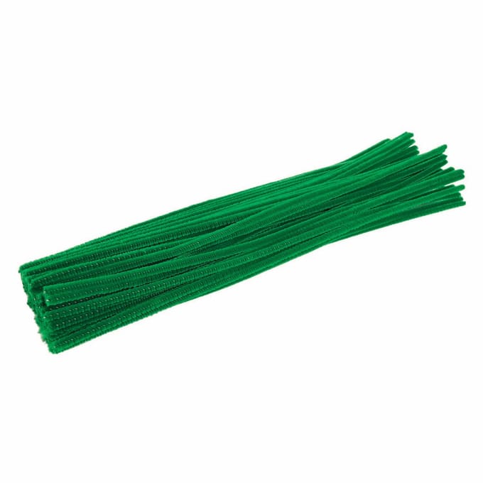 Colorations groen chenilledraad knutselmateriaal 100 stuks creatief speelgoed.