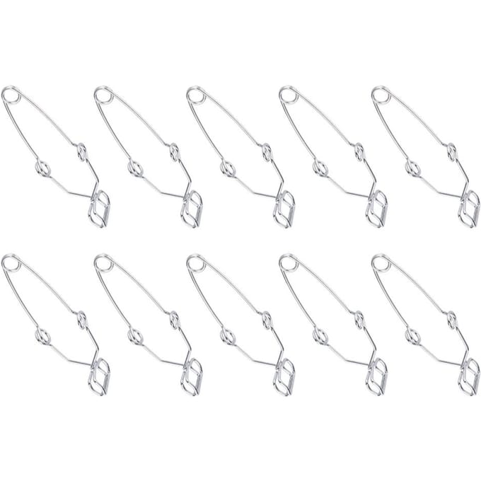10 Stuks Reageerbuisklem Klem Experiment Test Houder Gereedschap voor Laboratorium Groot Formaat white
