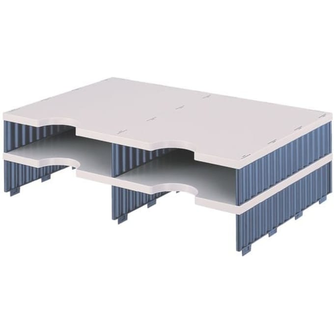 styro® sorteerstation styrodoc Standaard, C4, aanbouweenheid, grijs/blauw