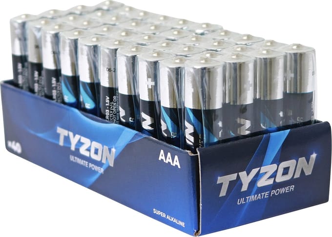 TYZON 1,5 V AAA Batterijen - Super-Alkaline Batterijen - 40 stucks