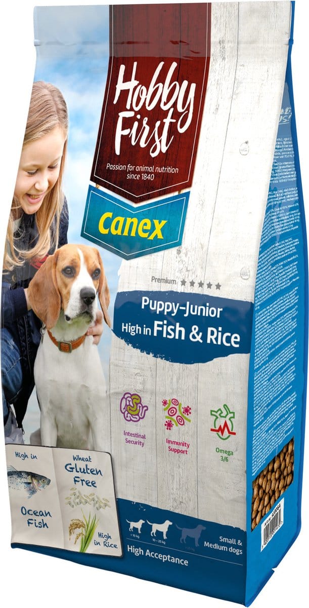 Hobbyfirst Canex Puppy - Vis & Rijst - Hondenvoer - 12 kg