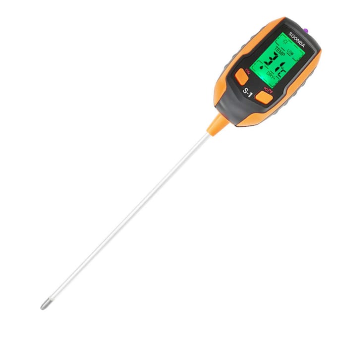 Testeur de sol 4 en 1, détecteur de sol multifonctionnel, humidimètre, pH, température et humidité