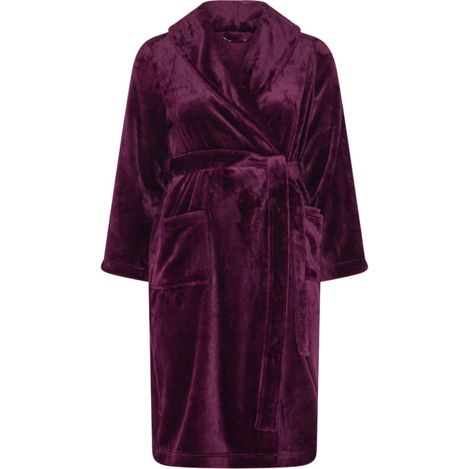 Yours Bordeauxrode Luxe Kamerjas Size 40-42