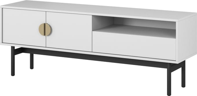 Selsey STOON - TV-kast - 1 lade en nis - wit