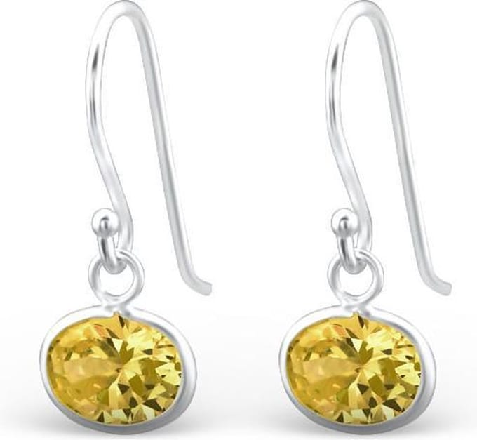 Montebello Oorbellen Cara Yellow - 925 Zilver E-Coating - 9x20mm