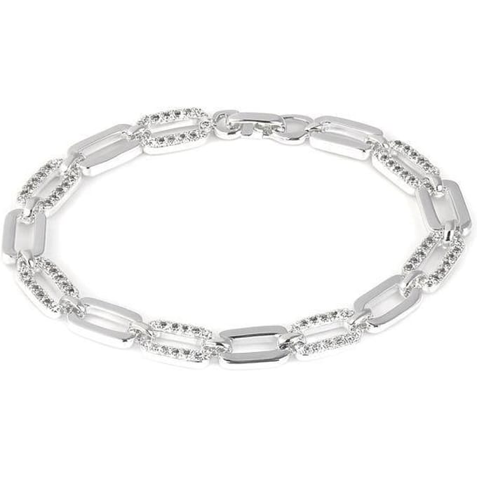Bracelet - LUXENTER - Asgoth - Oxyde de zirconium - Finition rhodium - 18 cm white
