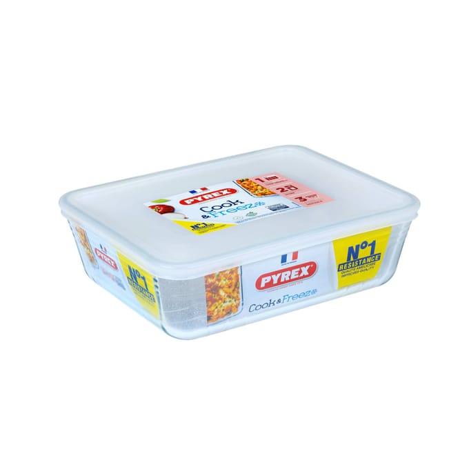 Pyrex Cooking & Storage All in One - Met Deksel - Borosilicaatglas - 25 x 20 cm - 2.6 l