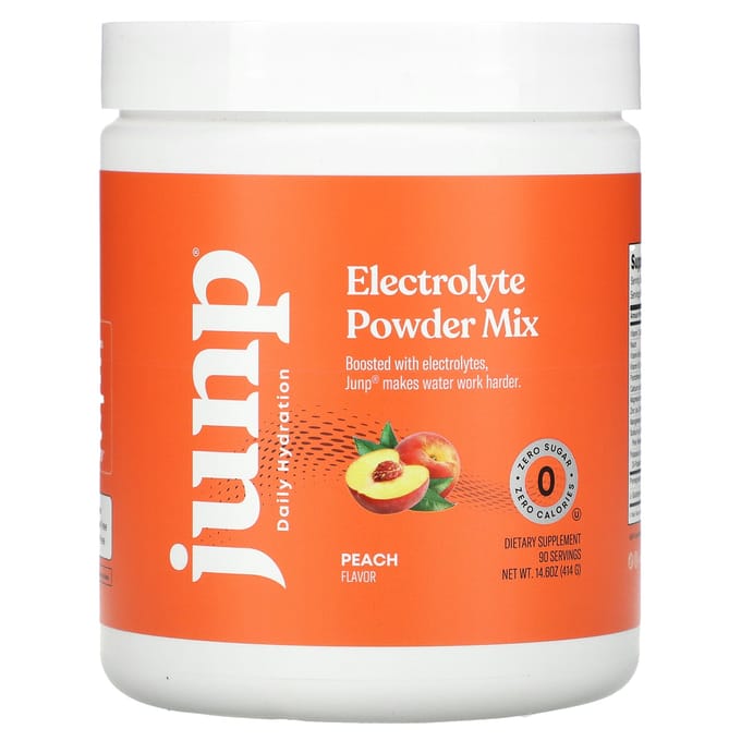 JUNP Hydratatie, Elektrolyten Poedermix, Perzik, 14.6 oz (414 g)