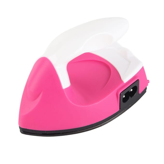 Mini Craft Strijkijzer Plastic Behuizing Draagbaar Klein Kinderhandig Hittepers voor DIY pink