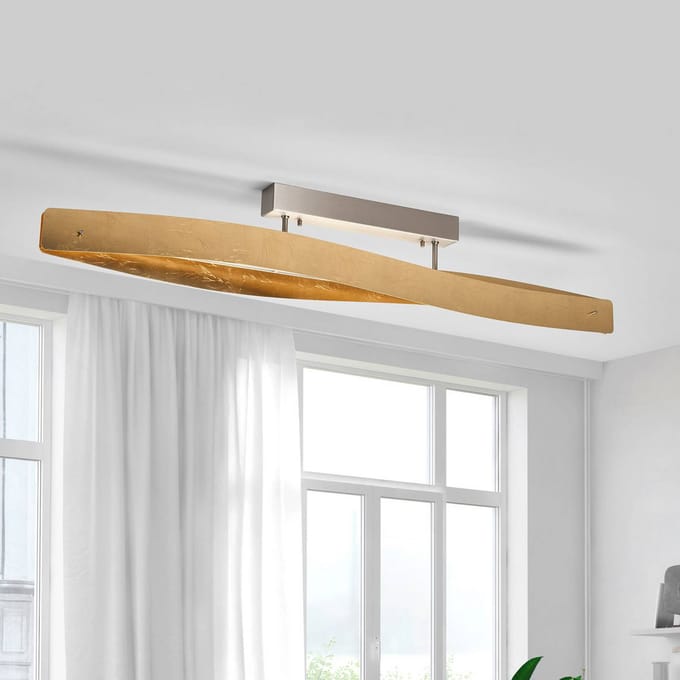 Quitani Elegante led plafondlamp met slagmetalen afwerking