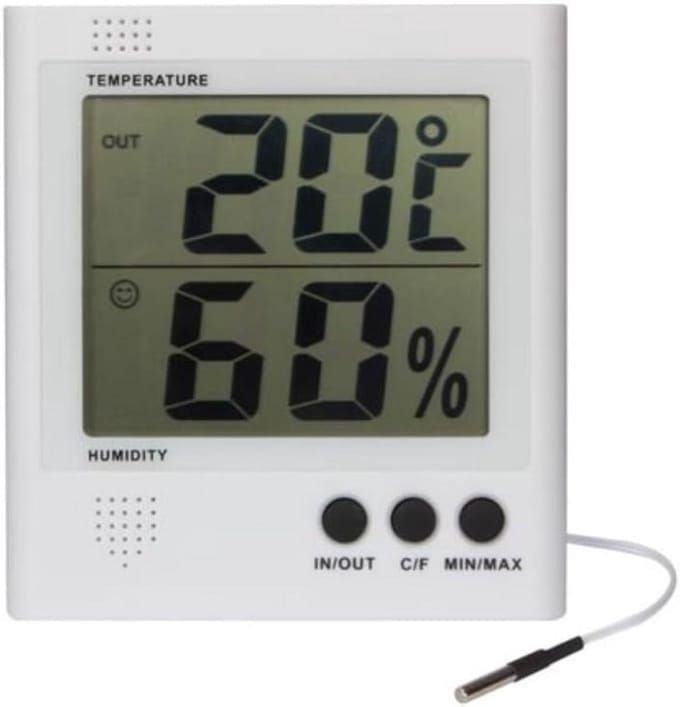 Digitale Thermo-/Hygrometer met Groot LCD-Scherm en Alarmfunctie