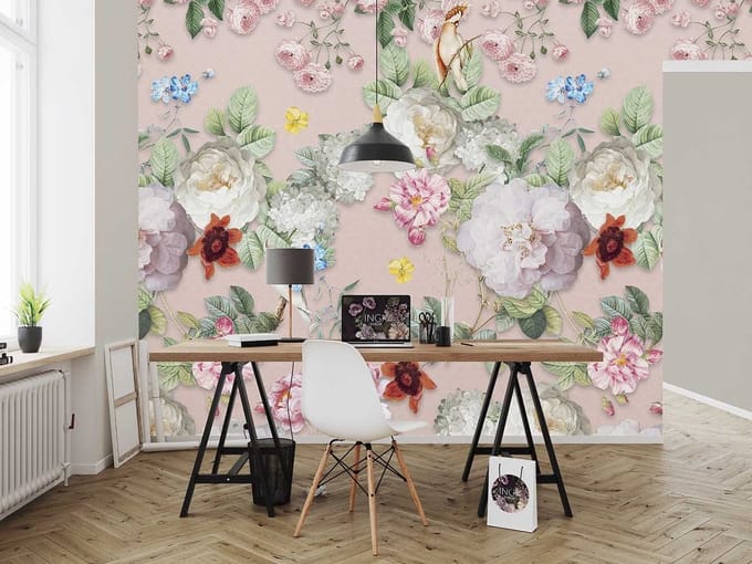 INGK - Floral Utopia Behang - Sweet Rosa Pink