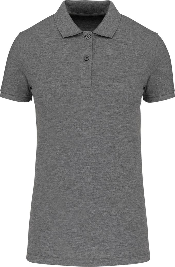 Kariban Piqué-damespolo Bio180 K2026 - Grey Heather - M