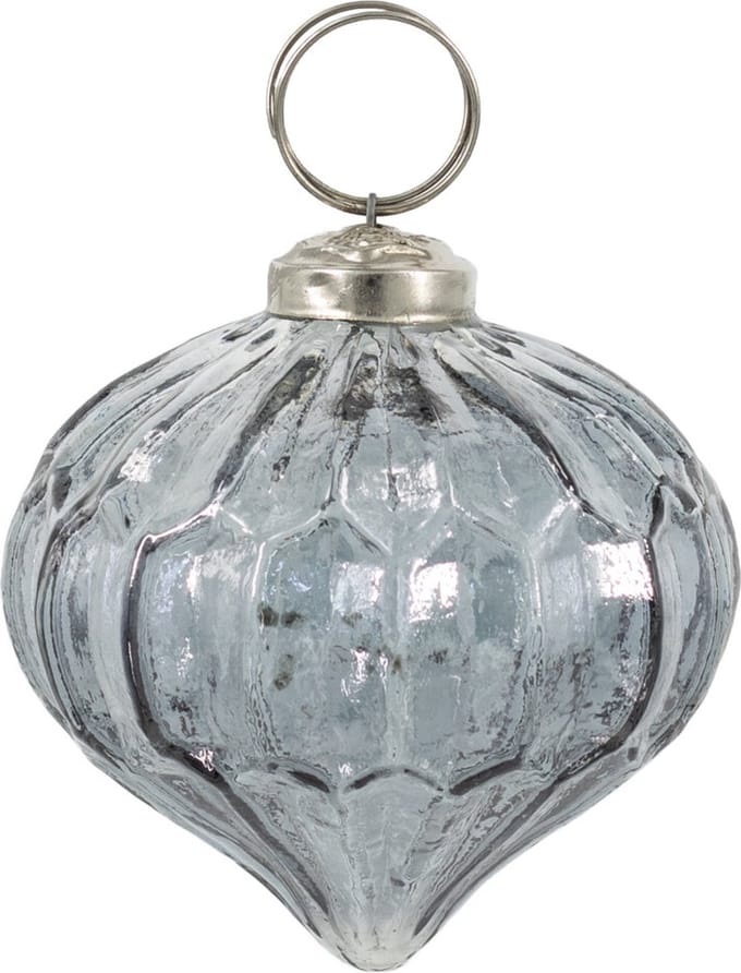 HomeBound by KY | Glazen kerstbal grijs | kerstbal | kerstdecoratie