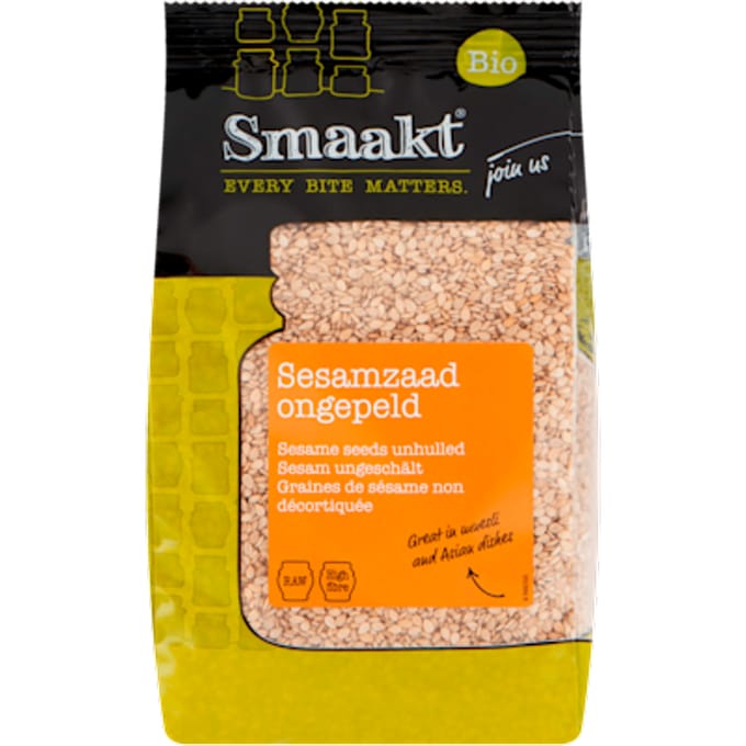 Sesamzaad ongepeld biologisch