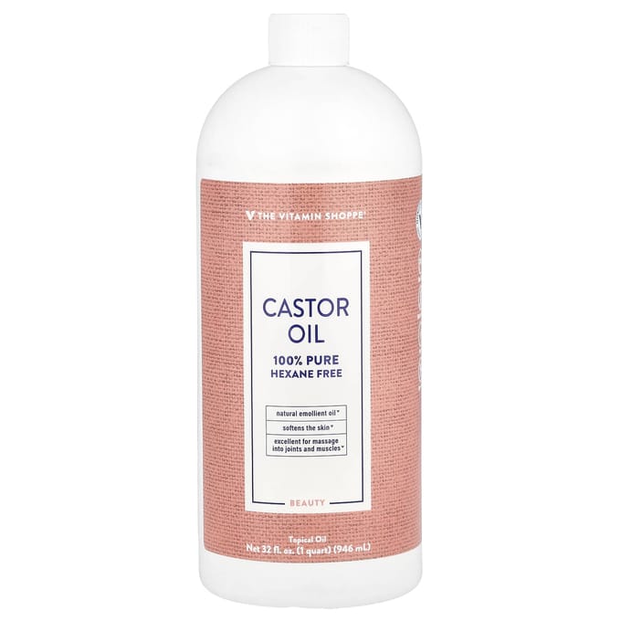 The Vitamin Shoppe, Castor Oil, 32 fl oz (946 ml) beige